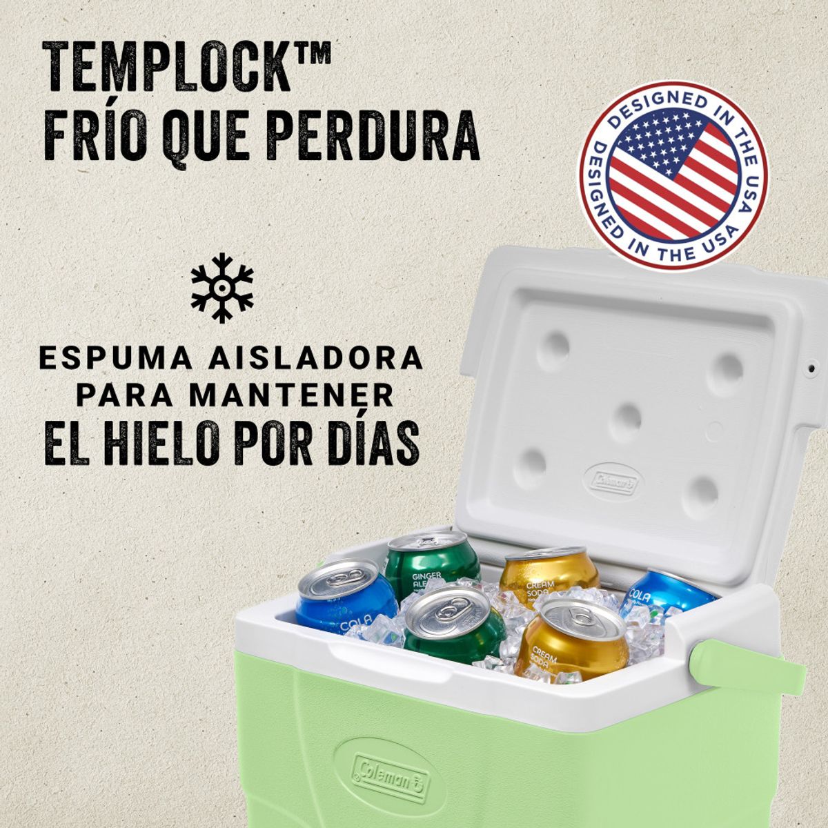 COLEMAN - Cooler Coleman Portátil Chiller 8.5 Lt / 9 QT Verde