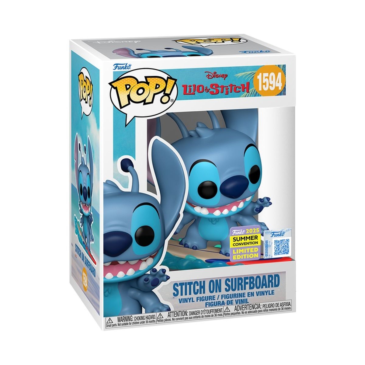 FUNKO - Funko Pop Disney  Stitch En Tabla De Surf 1594 + Protector