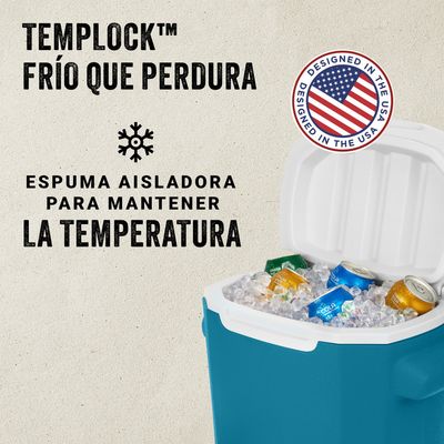 Imagen 2 del producto Cooler con Ruedas Azul Chiller 26 Lt / 28 QT