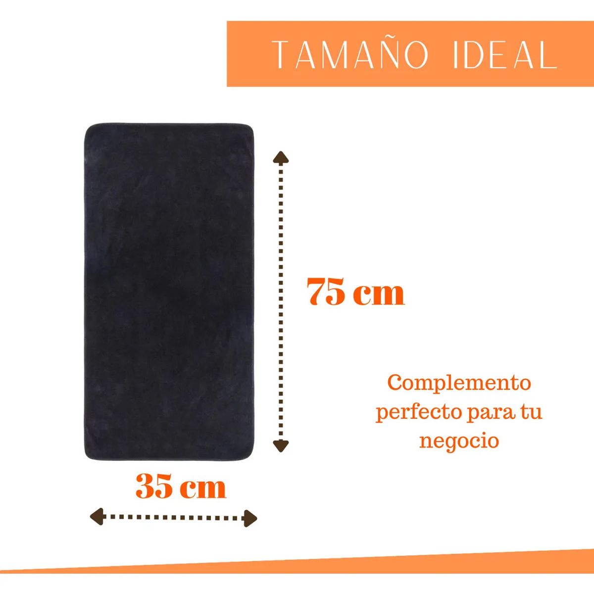 KUANGYE - Pack 6 Toallas Negra Peluqueria Hotel Barberia Spa Gym 35 x 75cm