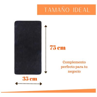 Imagen 2 del producto Pack 6 Toallas Negra Peluqueria Hotel Barberia Spa Gym 35 x 75cm