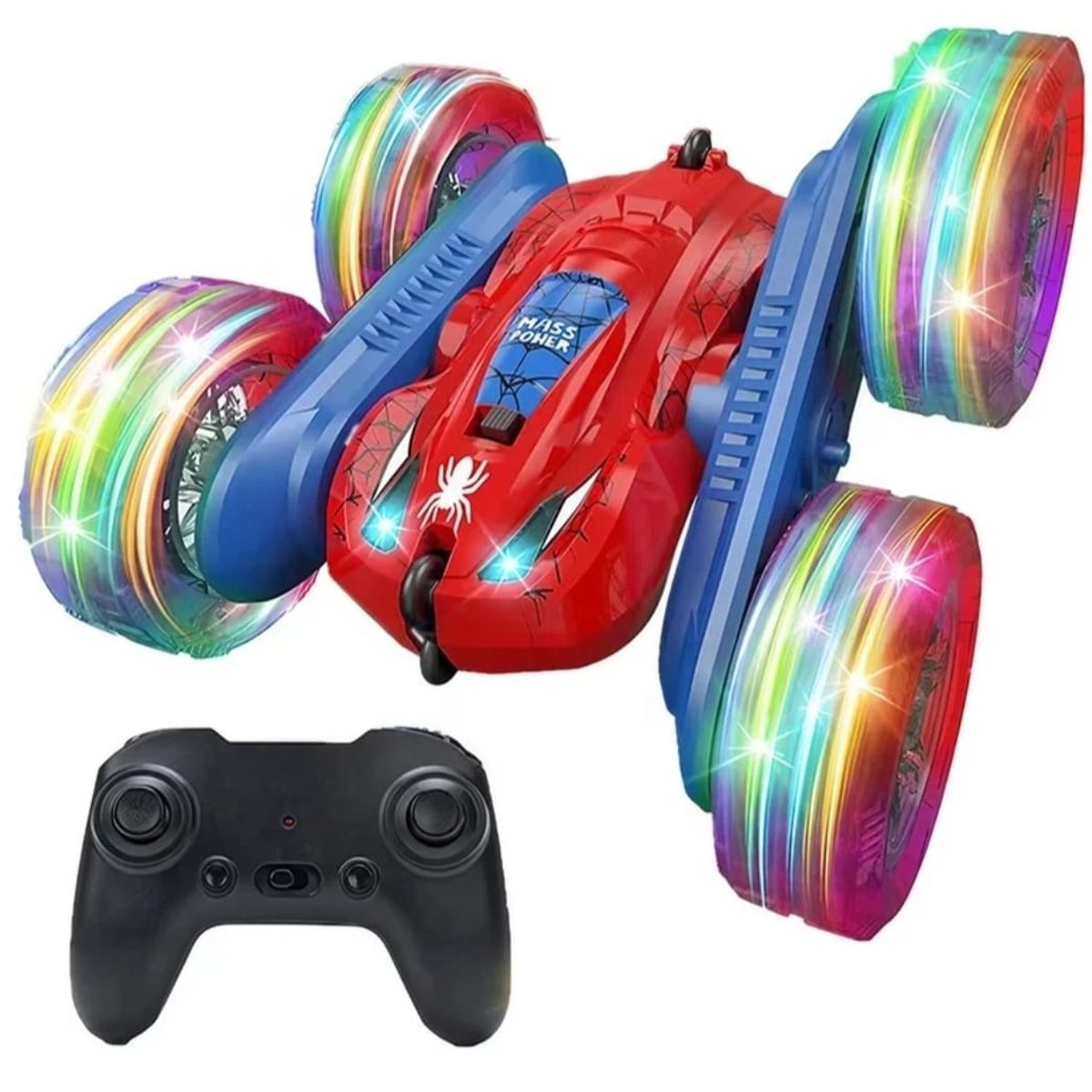 GENERICO - AUTO CONTROL REMOTO MONSTER ACROBATA CON LUCES EN LAS RUEDAS