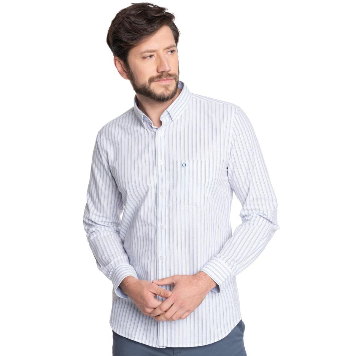 POTROS - CAMISA HOMBRE CASUAL MANGA LARGA OXFORD LONDRES - POTROS