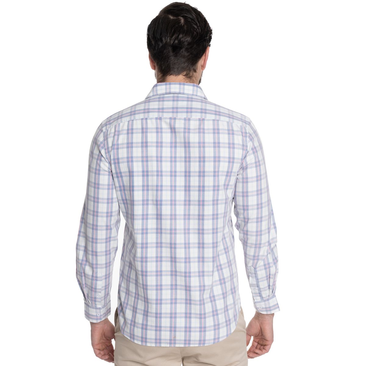 POTROS - CAMISA HOMBRE CASUAL MANGA LARGA TREVIRA ESCOCESA OVIEDO - POTROS