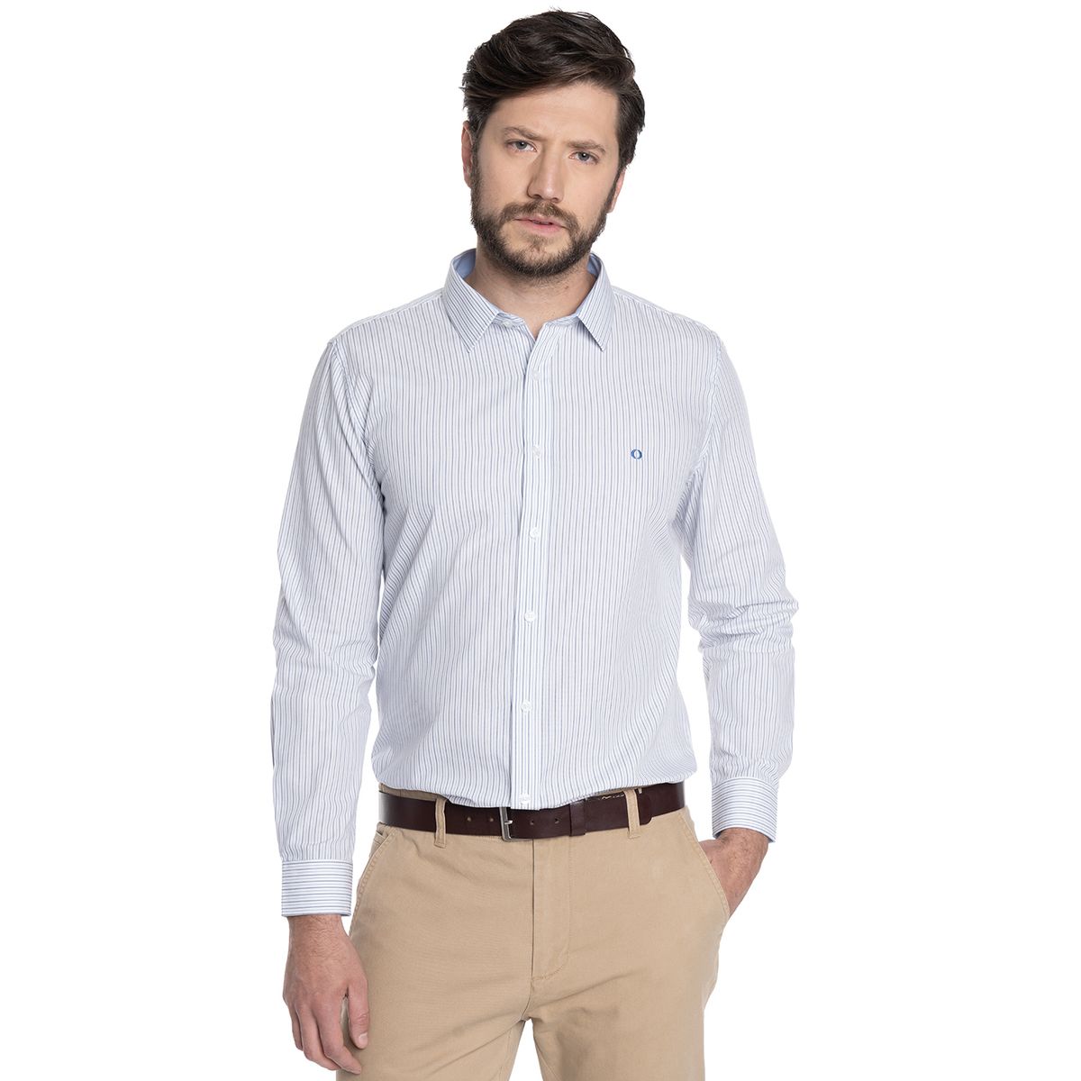 POTROS - CAMISA HOMBRE FORMAL MANGA LARGA TREVIRA LISTADA BILBAO