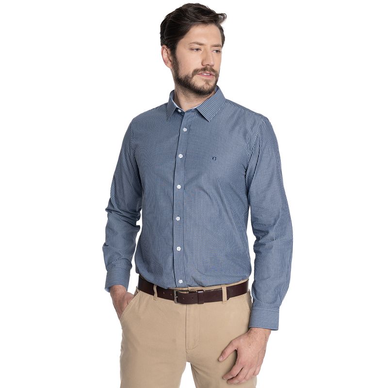 POTROS - CAMISA HOMBRE FORMAL MANGA LARGA TREVIRA LISTADA BILBAO - POTROS