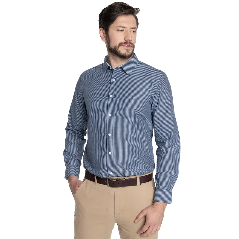 POTROS - CAMISA HOMBRE FORMAL MANGA LARGA TREVIRA LISTADA BILBAO - POTROS