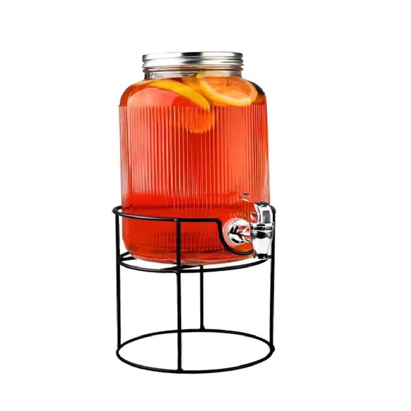 GENERICO - Dispensador De Jugos Acanalado Con Atril Dispensadores 38l