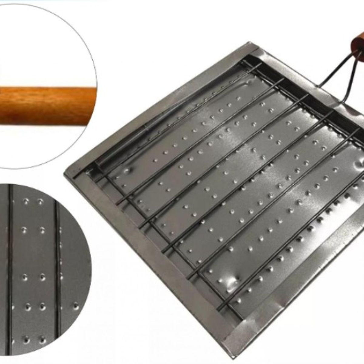 GENERICO - Tostador Parrilla Manual Arepa De Cocina Inoxidable