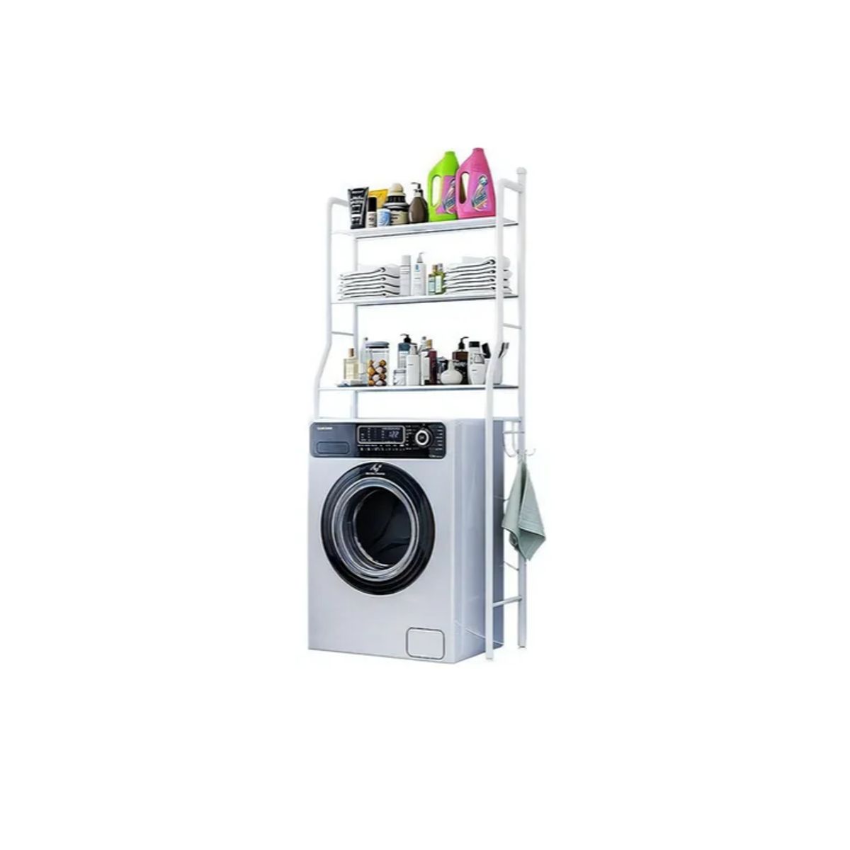 GENERICO - Organizador Estante De Lavadora Baño Metalico Rack 3