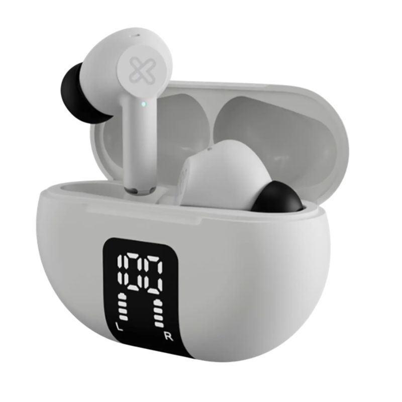 KLIP XTREME - Klip Xtreme EdgeBuds TWS Audífonos Inalámbricos ANC 22h Mic ENC Blanco