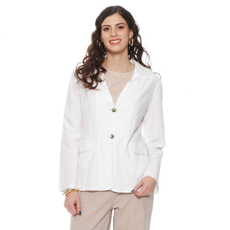 WADOS - BLAZER MANGA LARGA LINO CON BOLSILLOS