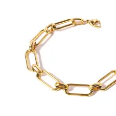 LUX JOYAS - Collar Baño Oro 18k Eslabones L Plano