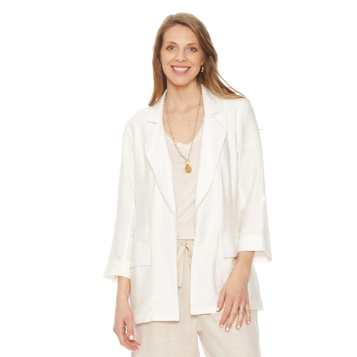 WADOS - BLAZER MANGA LARGA SOLIDO CON BOLSILLOS