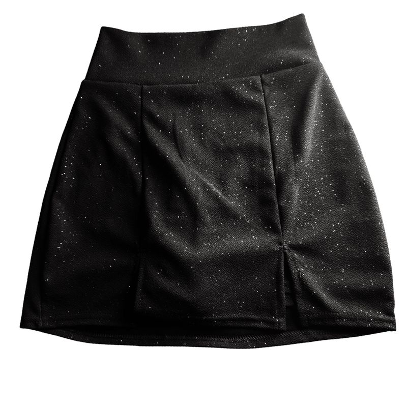 Falda Short Short Tela Negro Mujer Falda Short Cargo Negro Dril