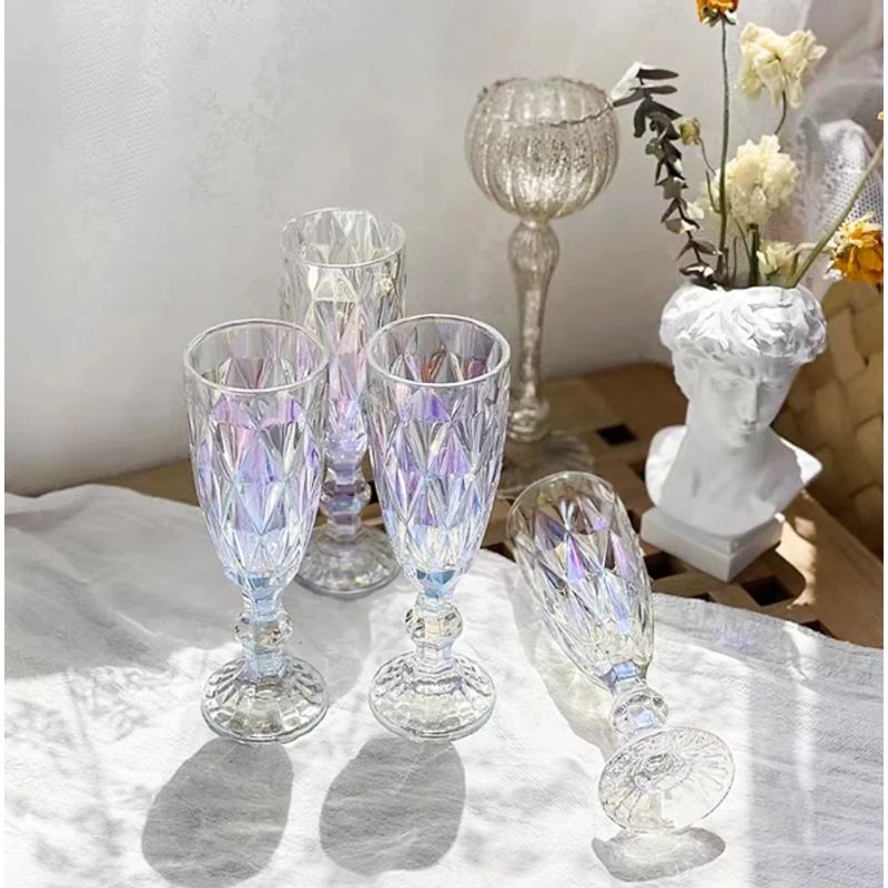 MI DECO HOME CADA DETALLE IMPORTA - SET 6 COPAS VIDRIO TORNASOL ESPUMANTE  170CC