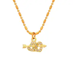 LUX JOYAS - Collar Baño Oro 18k Mostacillas Corazones Flecha