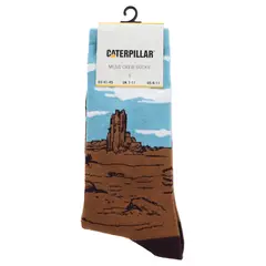 CAT - Calcetín Largo Diseño Desierto Hombre Café