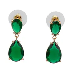 BIJOUTERIA LB20 SPA - Aro fiesta dorado diseño 02 - Verde