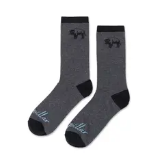 CAT - Calcetín Largo Diseño Bisonte Hombre Gris
