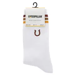 CAT - Calcetín Largo Diseño Herradura Hombre Blanco