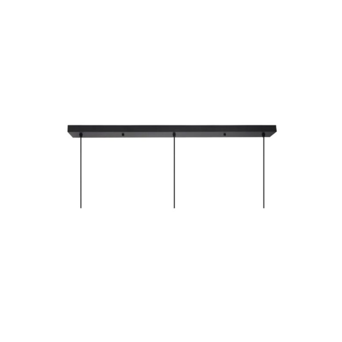 GENERICO - Base 100CM Rectangular 3 Lámparas D35cm Negro