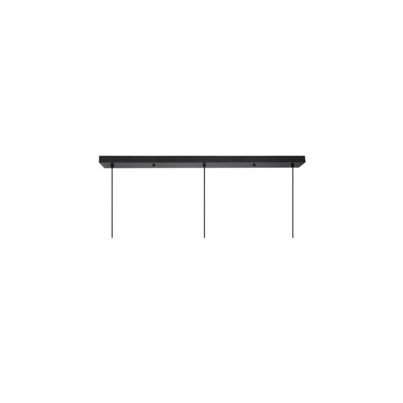 GENERICO - Base 100CM Rectangular 3 Lámparas D35cm Negro