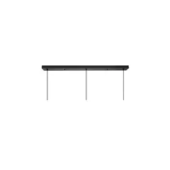 GENERICO - Base 100CM Rectangular 3 Lámparas D35cm Negro