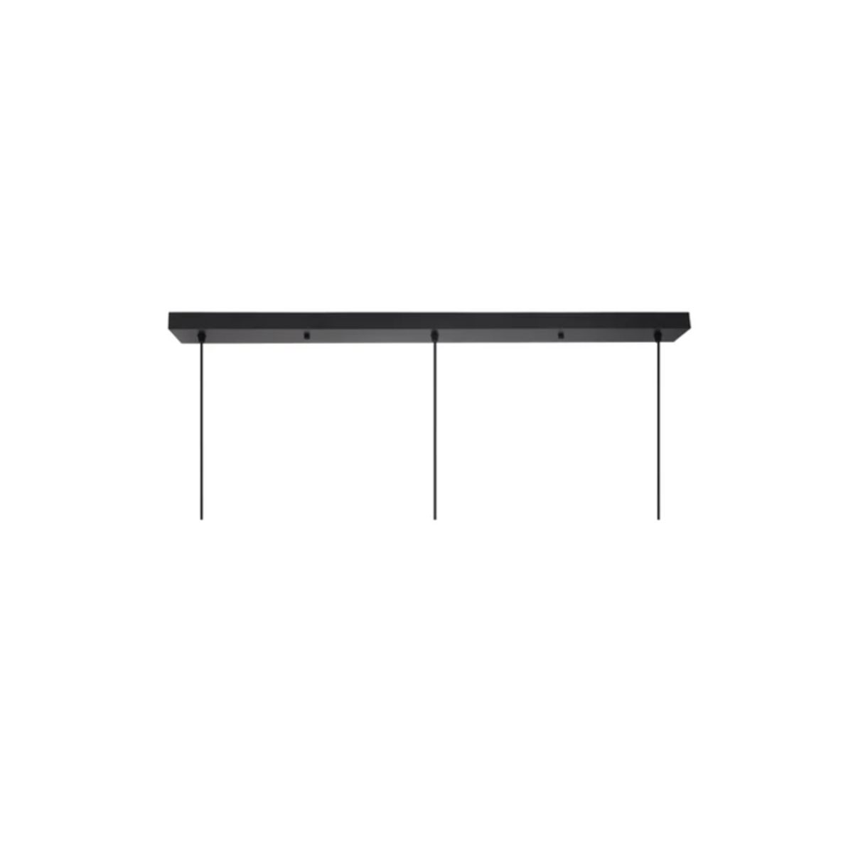 GENERICO - Base 100CM Rectangular 3 Lámparas D35cm Negro