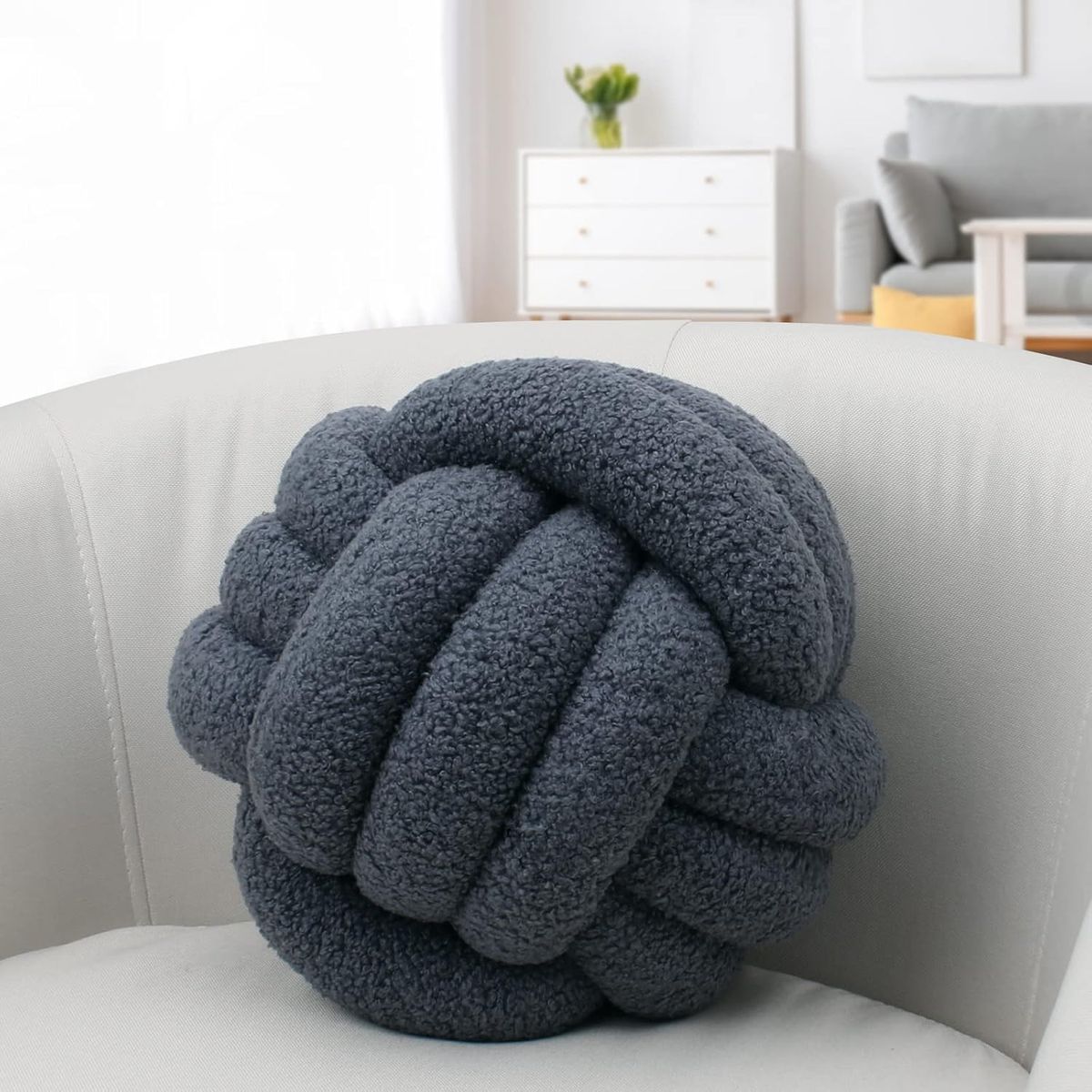 GENERICO - Cojin Nudo GRIS Tela Chiporo 4 Unidad Tf