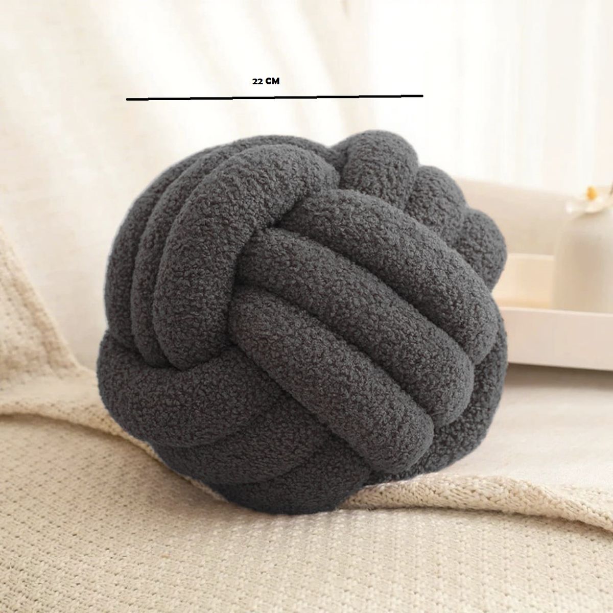 GENERICO - Cojin Nudo GRIS Tela Chiporo 4 Unidad Tf