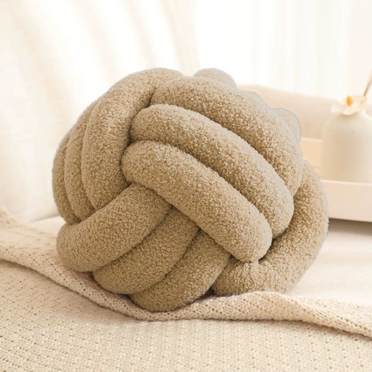 GENERICO - Cojin Nudo MARRON CLARITO Tela Chiporo 4 Unidad Tf