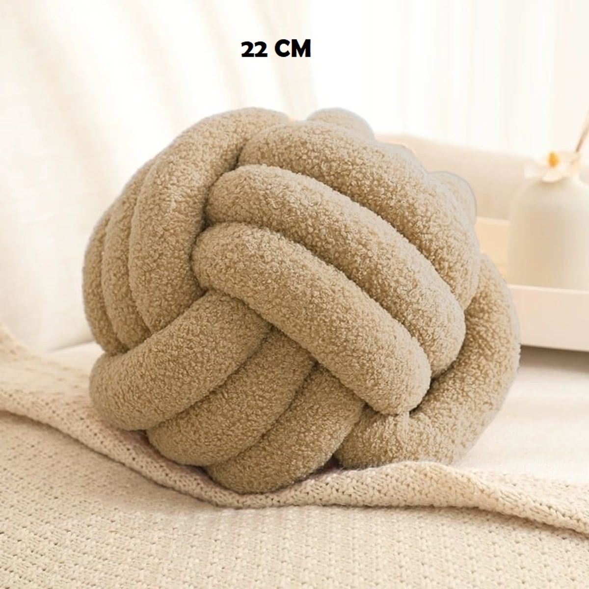 GENERICO - Cojin Nudo MARRON CLARITO Tela Chiporo 4 Unidad Tf