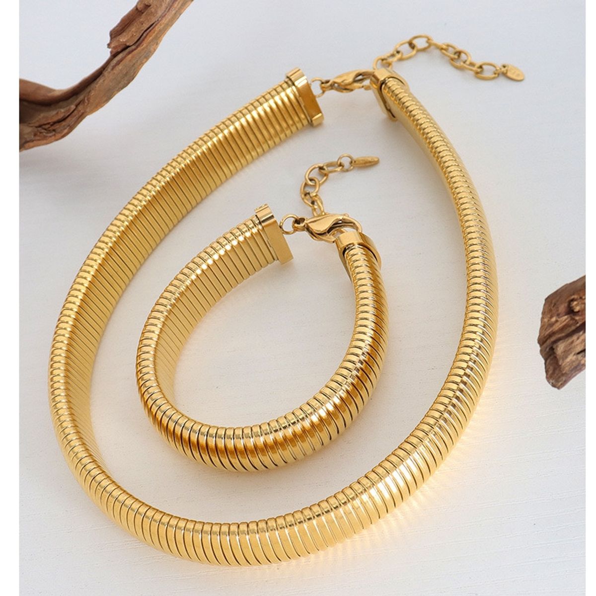 LUX JOYAS - Collar Baño Oro 18k Elástica