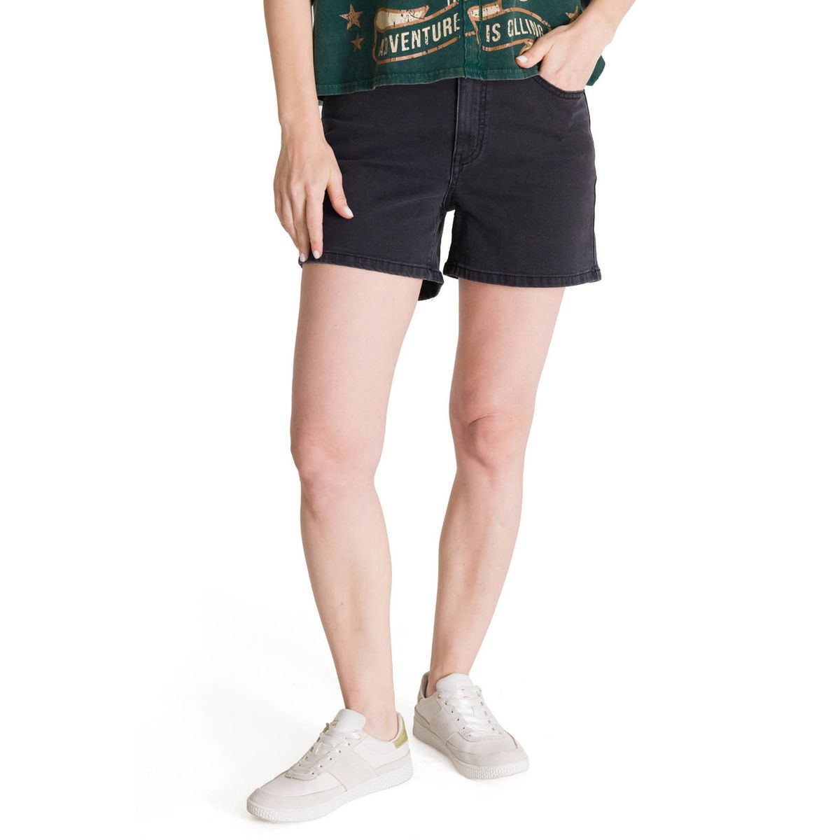 CAT - Short Denim Mujer 5 Bolsillos Negro CAT