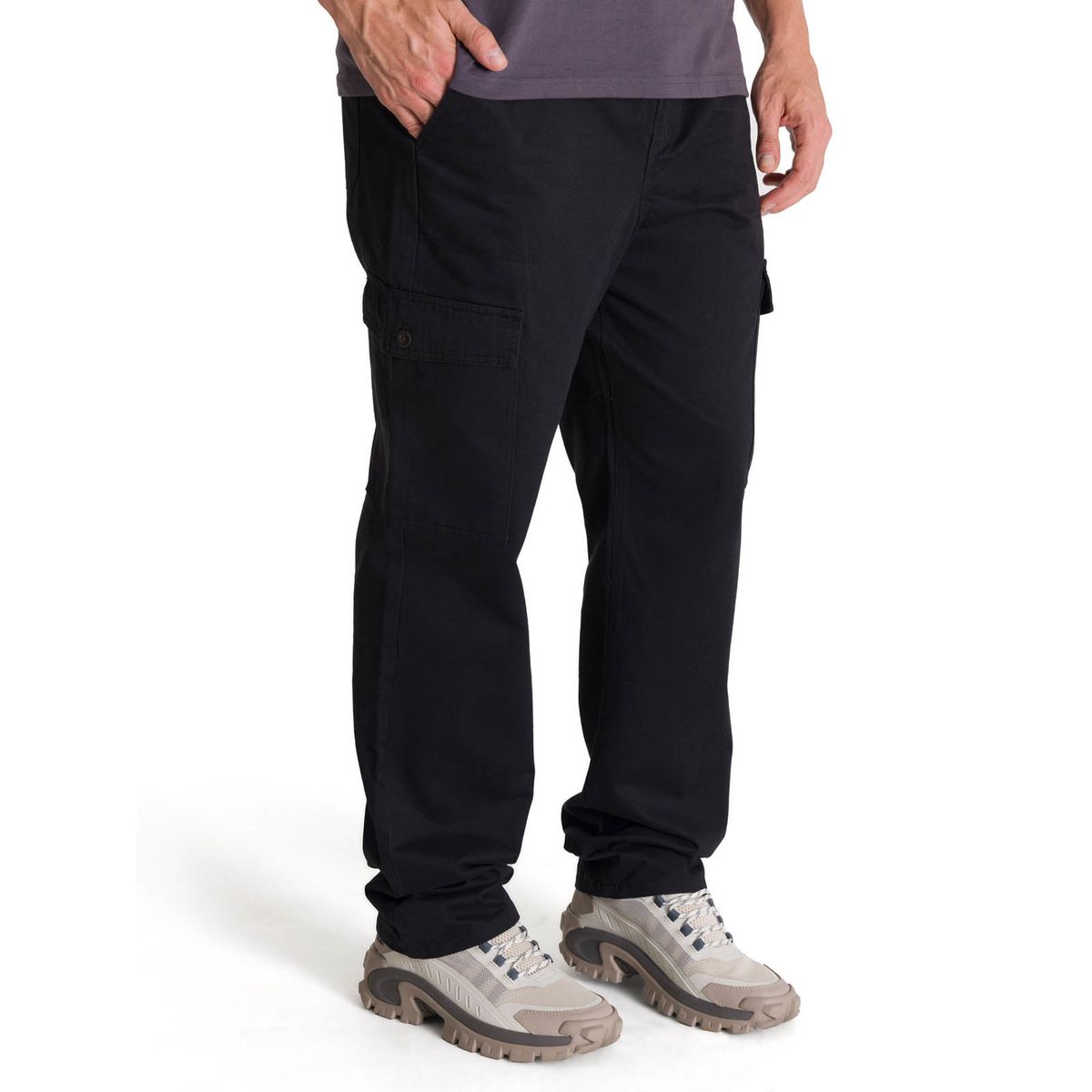 CAT - Pantalón Hombre Cargo Straight Negro CAT