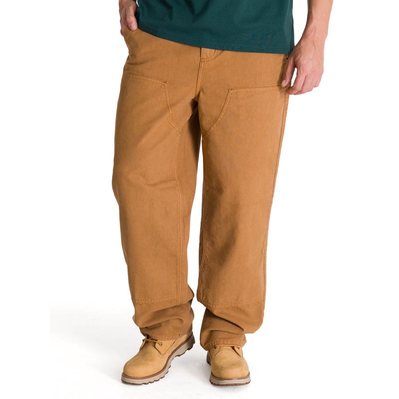 CAT - Pantalón Hombre Double Front Canvas Café CAT