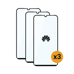 GENERICO - Pack de 3 Laminas 21D Completas De Vidrio Templado Para HUAWEI Y7 2019