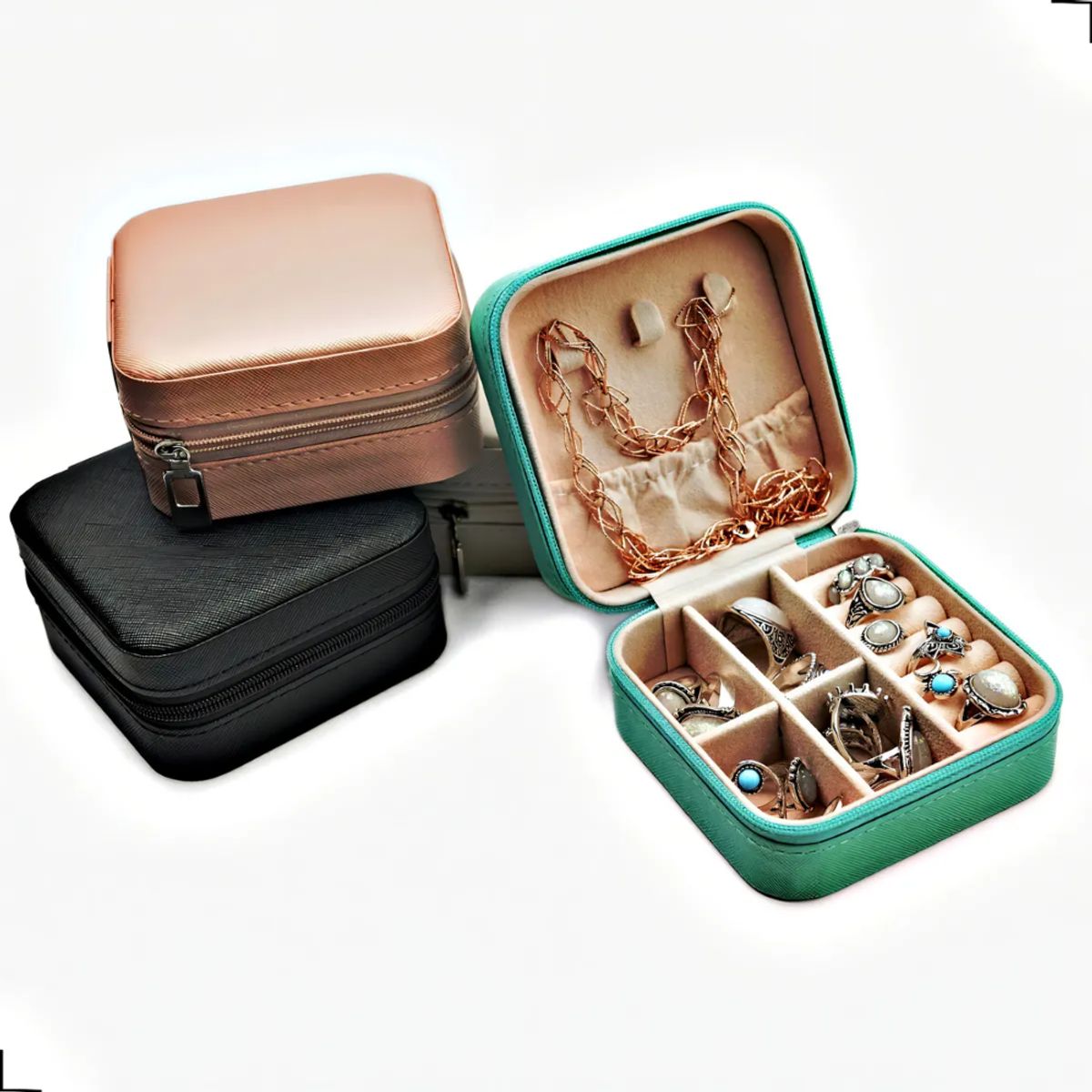 GENERICO - Jewelry Box organizador portátil con cremallera