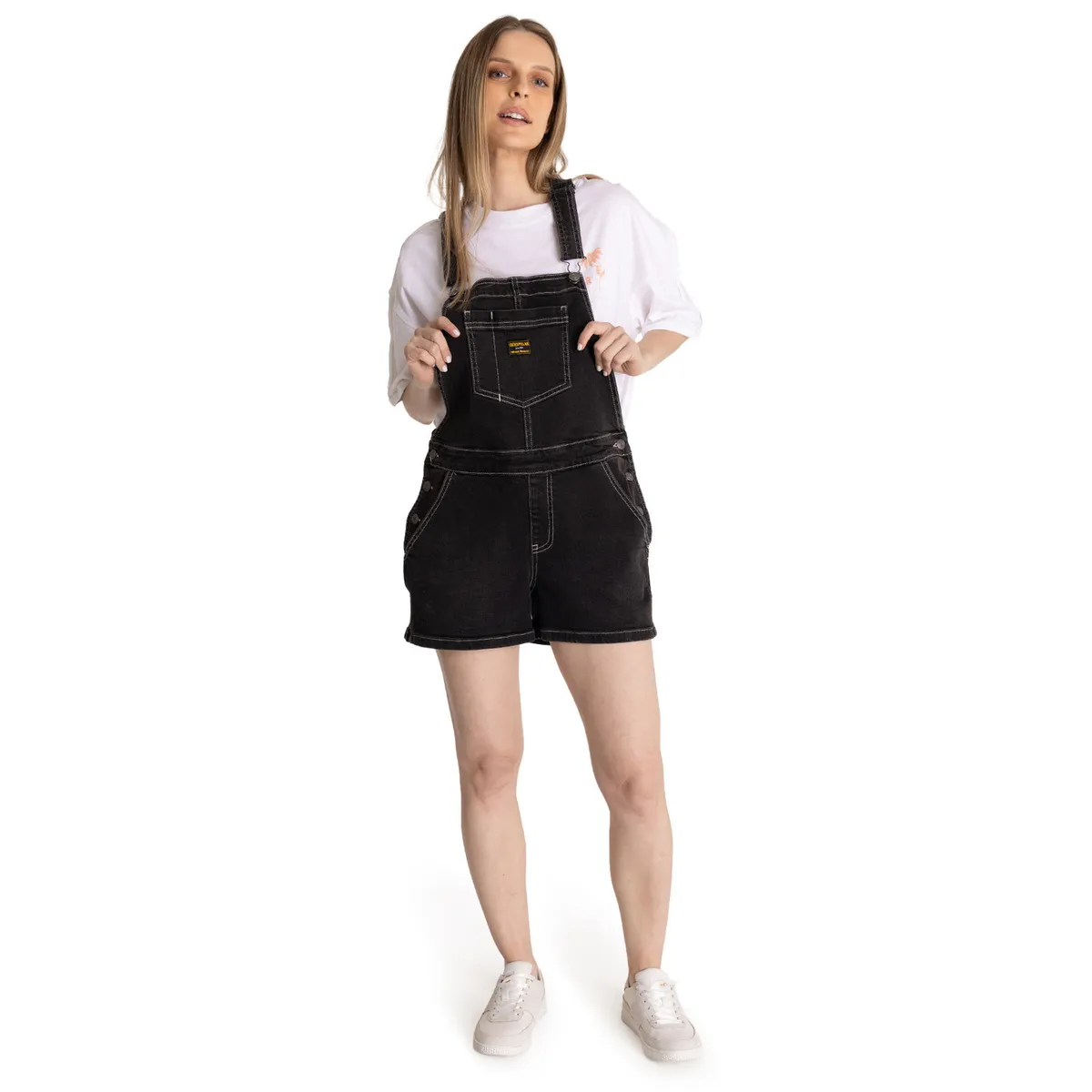 CAT - Jardinera Denim Mujer Heritage Negro CAT