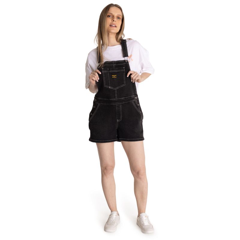 CAT - Jardinera Denim Mujer Heritage Negro CAT