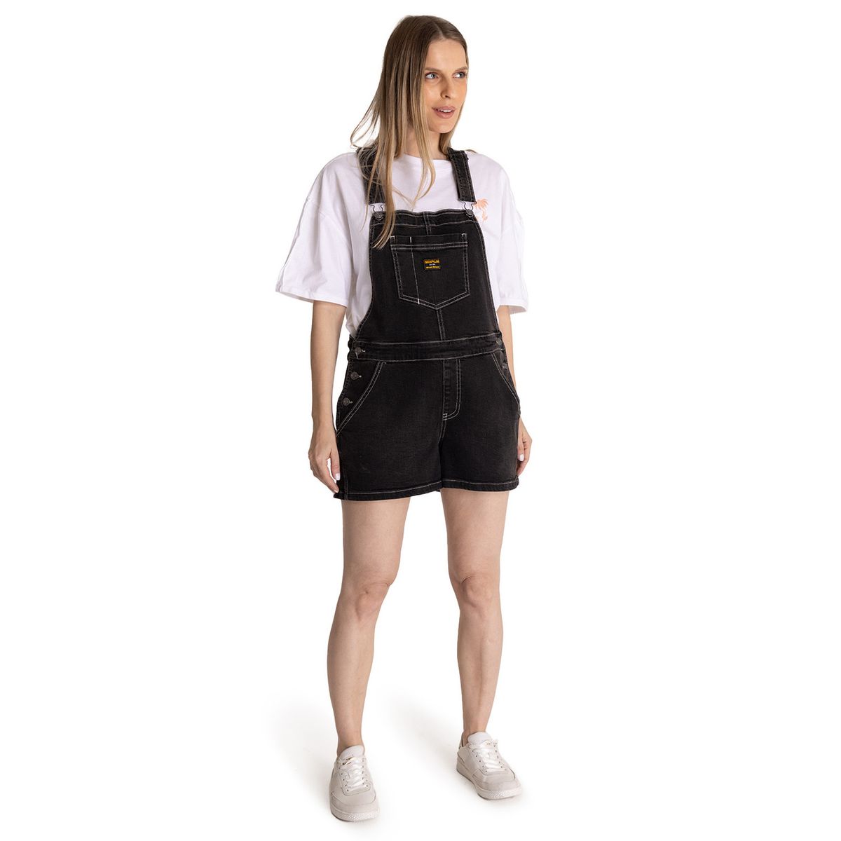 CAT - Jardinera Denim Mujer Heritage Negro CAT