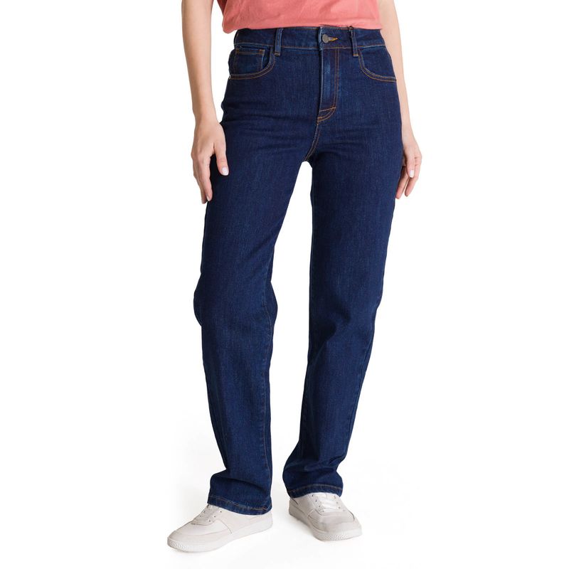 CAT - Jeans Tiro Alto Mujer Stretch Azul CAT