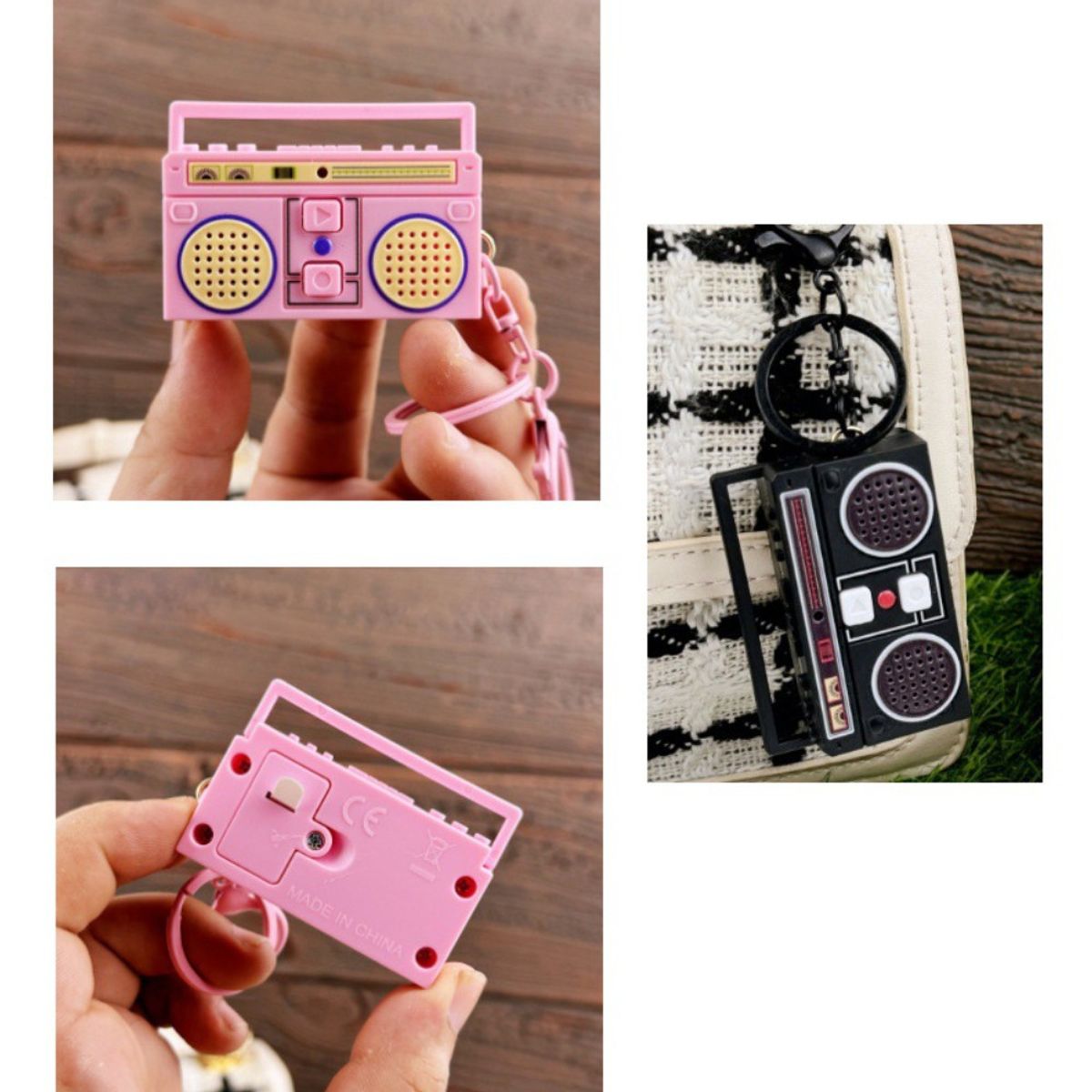GENERICO - Llavero Mini Radio grabadora Music vintage