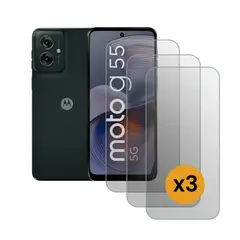 GENERICO - Pack de 3 Laminas Sin Borde De Vidrio templado Para MOTOROLA G54 5G