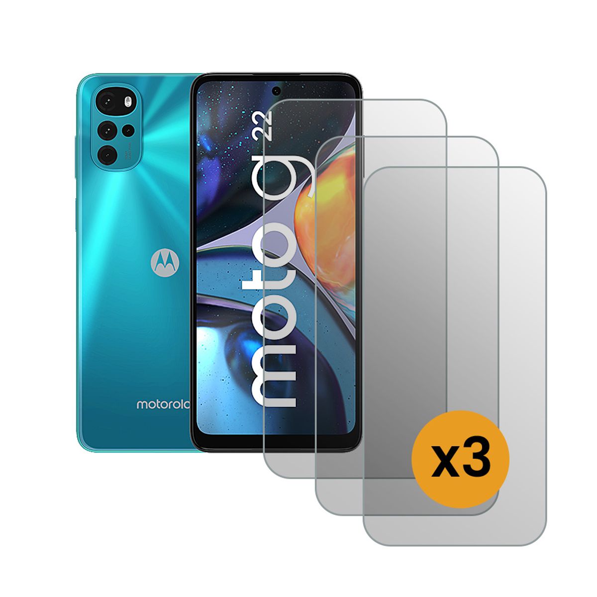 GENERICO - Pack de 3 Laminas Sin Borde De Vidrio templado Para MOTOROLA G9 POWER