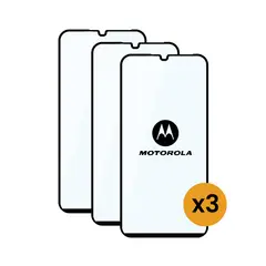 GENERICO - Pack de 3 Laminas 21D Completas De Vidrio templado Para MOTOROLA G9 PLUS