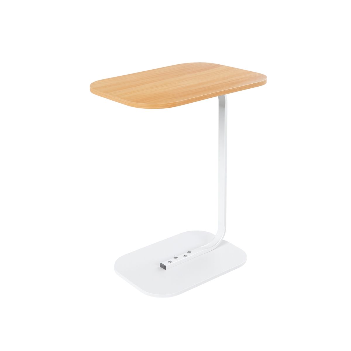 MOBOI - Mesa Lateral Auxiliar Minimalista Wood Blanca