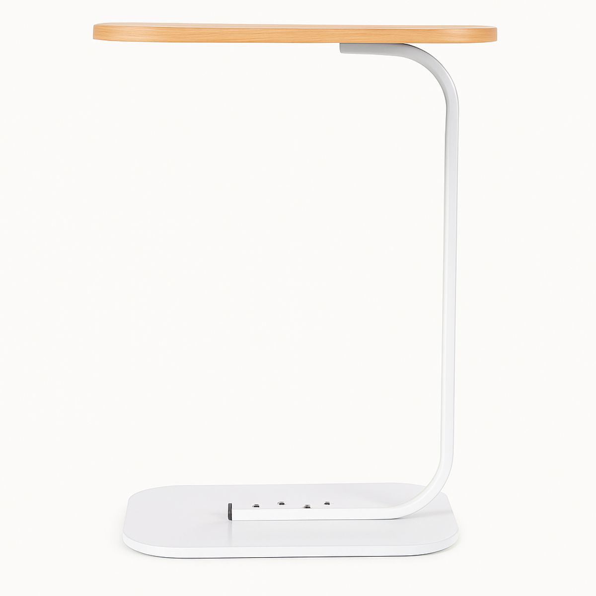 MOBOI - Mesa Lateral Auxiliar Minimalista Wood Blanca