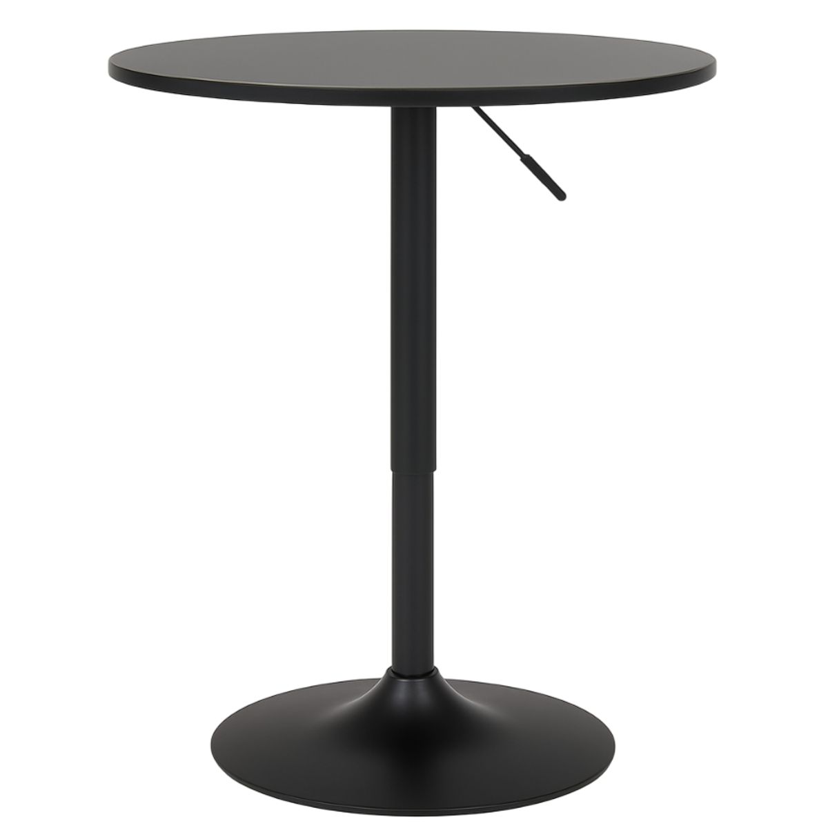 MOBOI - Mesa Bar Centro Altura Regulable 60cm Diámetro Full Negra